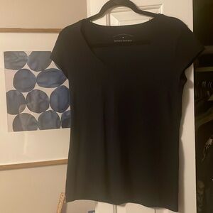 Navy Banana Republic scoop neck embellished t shirt.  Medium.